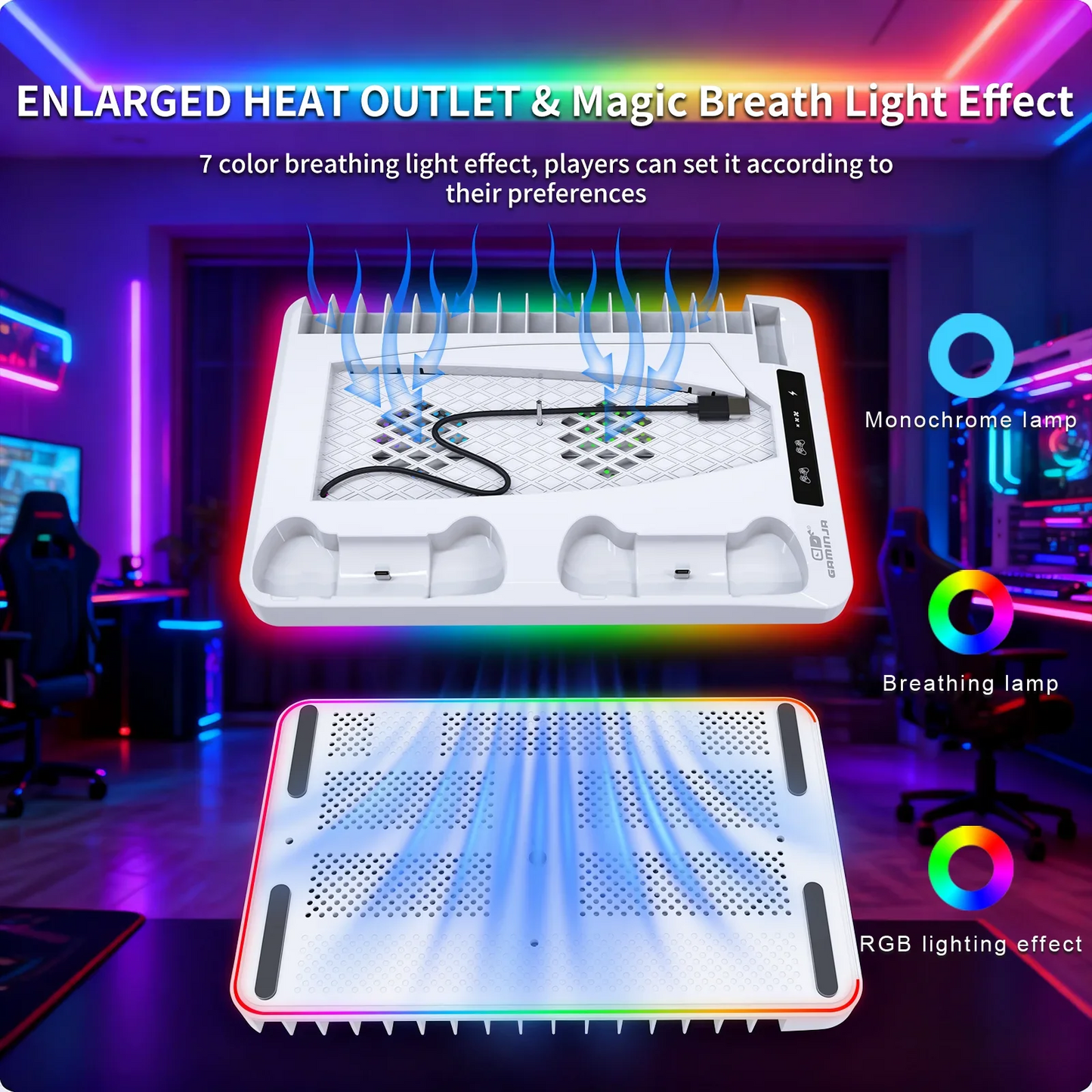 Base de refrigeracion  RGB para PS5