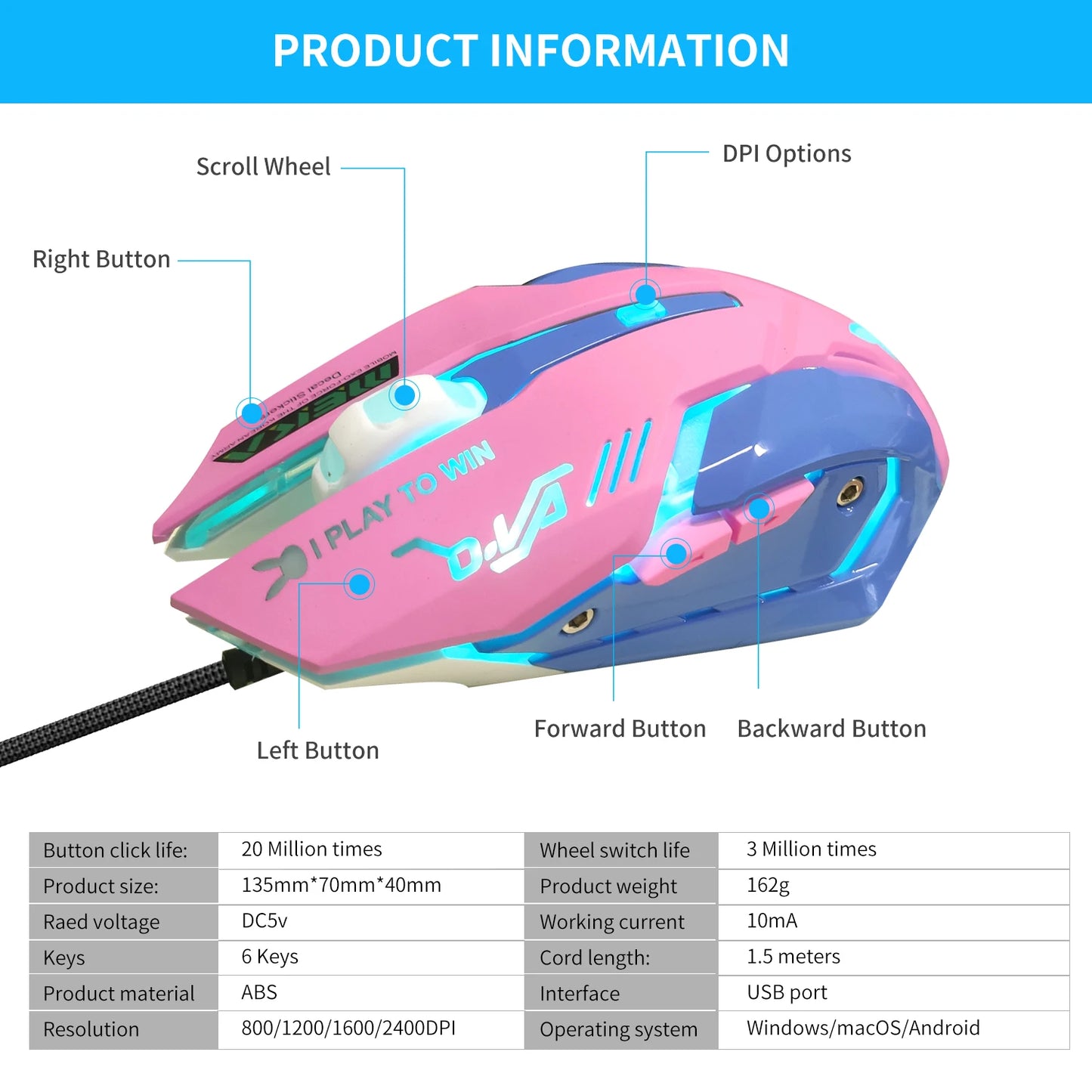 mouse gamer para-Todo Tipo de pc o laptops